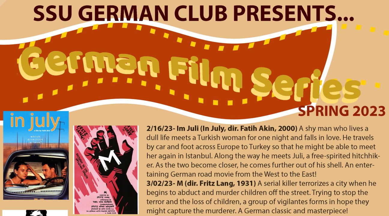 German Club Film Series Flyer