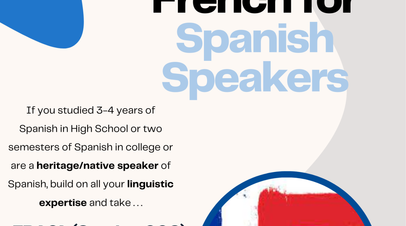 First Semester French for Spanish Speakers Fall 2024 flyer