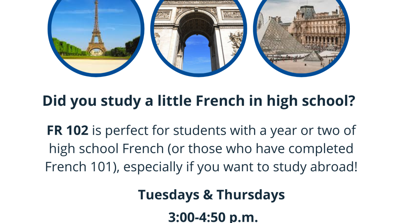 French 102 Fall 2024 flyer