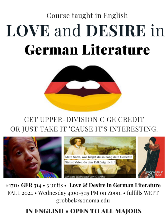 German 314 Fall 2024 flyer