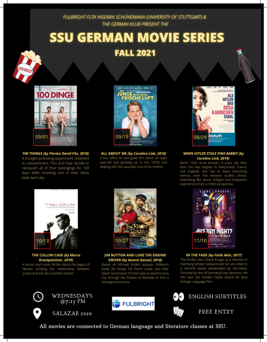 German Film Series, Fall 2021