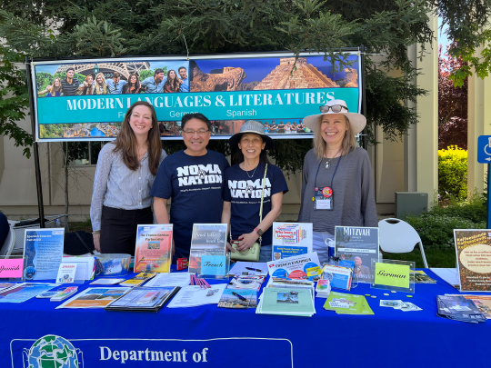 President Ming-Tung "Mike" Lee and his wife Fei with Professors Emily Clark & Michaela Grobbel at SSU Decision Day