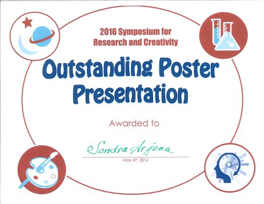 Poster award May 2016