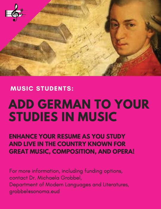 Informational flyer for studying abroad in Germany