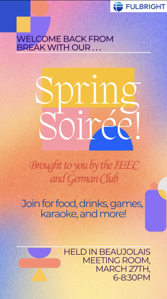 Spring Soiree March 2024 Flyer